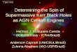 Determining the Spin of Supermassive Kerr Black Holes as AGN Central Engines