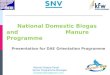 National domestic biogas and manure programme bangladesh