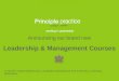 New Leadership & Management Courses from Principle Practice