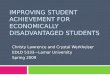 Improving  Student  Achievement For  Economically  Disadvantaged  Students