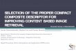 SELECTION OF THE PROPER COMPACT COMPOSITE DESCRIPTOR FOR IMPROVING CONTENT BASED IMAGE RETRIEVAL