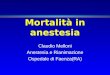 Mortalità in anestesia