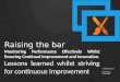 Raising the bar change and innovation