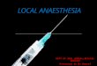 Local anaesthesia