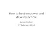 How To Best Empower And Develop People