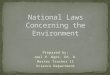 National laws concerning the environment