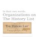 Organizations on The History List