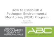 How to establish a pathogen environmental monitoring program