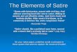 The elements of satire powerpoint online