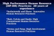 High Performance Human Resource