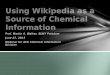 Using wikipedia as a source of chemical information