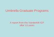 Umbrella Graduate Programs A report from the Vanderbilt IGP 