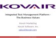 Kovair Integrated Test Management Platform - The Business Values