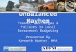 Unbalanced Mayhem Presentation (National Trends in Municipal Finance)
