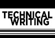Technical Writing, September 17, 2013