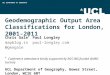 Geodemographic Output Area Classifications for London, 2001-2011