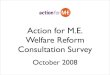 Welfare Reform Consultation Survey - About You and Your M.E