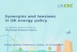 Synergies and tensions in UK energy policy, Jim Watson, UKERC