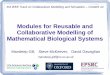 Modules for reusable and collaborative modeling of biological mathematical systems