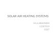 introdution to Solar air heating systems