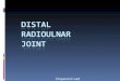 Distal radioulnar joint