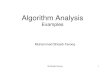 Algorithm analysis examples