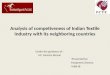 Analysis of competiveness of Indian textile industry