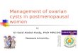 Management of ovarian cysts in postmenopausal women