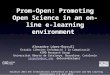 Prom-Open: Promoting Open Science in an on-line e-learning environment