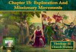 History of the Church Didache Series: Chapter 15: Exploration and Missionary Movements