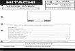 Hitachi C21 F100 Flat Screen Television - Service Manual