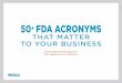 50+ FDA Acronyms That Matter to Your Business