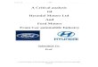Car Automobile Industry a Critical Analysis of Hyundai Motors Ltd and Ford Motors From Car Automobile Industry Thesis 116p