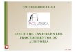 Efecto de las Ifrs en los Procedimientos de Auditoria, Sr. José Salas, Ph.D, Universidad de Talca