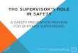 THE SUPERVISOR’S ROLE IN SAFETY - UNIKL Mimet- Hull Inspection Short Course