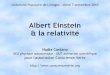 Conference Einstein Relativite vulgarisation