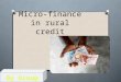 Microfinance in Rural Credit
