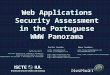 Web Applications Security Assessment In The Portuguese World Wide Web Panorama