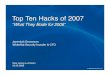 Top Ten Hacks of 2007