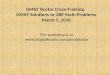 GMAT Doctor Cross-Training: GRE 3-5-10 BlogTalkRadio