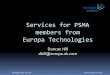 PSMA member services from Europa Technologies, March 2014