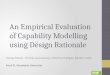 COBI 2014 - An Empirical Evaluation of Capability Modelling using Design Rationale: