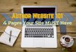 [FLASH TO HTML5 CONVERSION] Author Website 101: 4 Pages Your Site Must Have