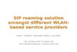 SIP Roaming Solution Amongst Different WLAN-Based Service 