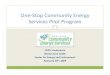 One-Stop Community Energy Services Pilot Program