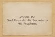 Old Testament Lesson 35 prophets