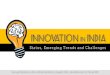 Innovation in India - Emerging Trends