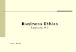 Business ethics lecture # 2