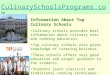 How to Find Information about Culinary Schools