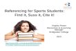 Referencing for sports students